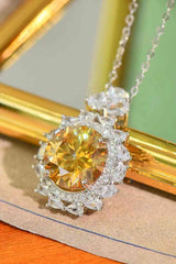 BEAUTIFUL I AM 5 Carat Yellow Moissanite Pendant Jewelry Necklace