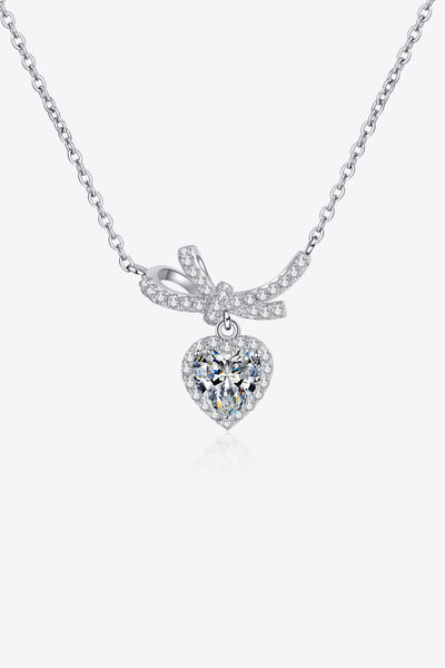 BEAUTIFUL I AM 1 Carat Moissanite Jewelry Heart Pendant Necklace