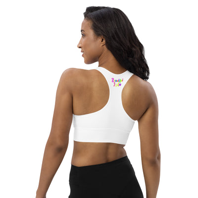 BEAUTIFUL I AM Womens Longline Sports Bra