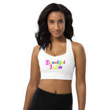 BEAUTIFUL I AM Womens Longline Sports Bra