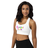 BEAUTIFUL I AM Womens Longline Sports Bra