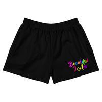 BEAUTIFUL I AM Women's Athletic Short Shorts