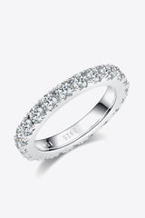 BEAUTIFUL I AM 2.3 Carat Moissanite Jewelry 925 Sterling Silver Eternity Ring