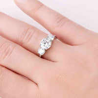 BEAUTIFUL I AM 3 Carat Moissanite 925 Sterling Silver Ring Jewelry