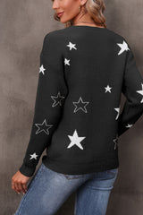 BEAUTIFUL I AM Star Round Neck Sweater