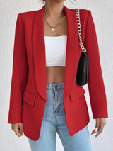 BEAUTIFUL I AM Shawl Collar Long Sleeve Blazer Jacket