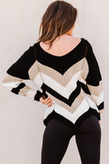 BEAUTIFUL I AM Color Block Rib-Knit Sweater