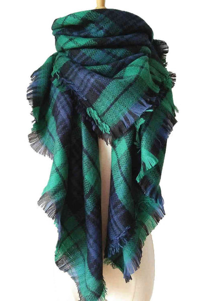 BEAUTIFUL I AM Plaid Imitation Cashmere Scarf