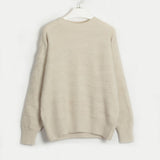 BEAUTIFUL I AM Round Neck Dropped Shoulder Sweater