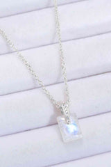 BEAUTIFUL I AM 925 Sterling Silver Jewelry Natural Moonstone Pendant Necklace