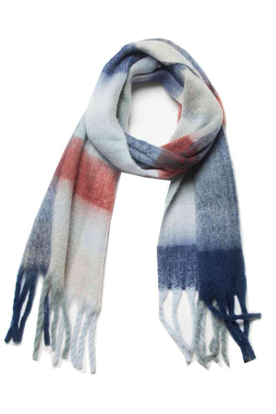 BEAUTIFUL I AM Fringe Detail Polyester Scarf