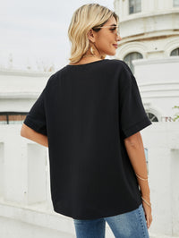 BEAUTIFUL I AM V-Neck Dropped Shoulder Shirt