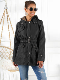 BEAUTIFUL I AM Full Size Hooded Jacket with Detachable Liner (Three-Way Wear)