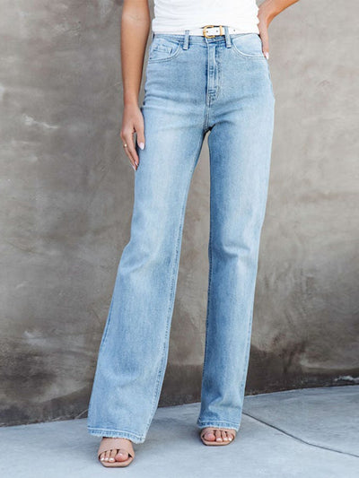 BEAUTIFUL I AM Washed Straight Leg Jeans