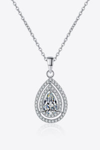 BEAUTIFUL I AM 1 Carat Moissanite Jewelry Teardrop Pendant Necklace