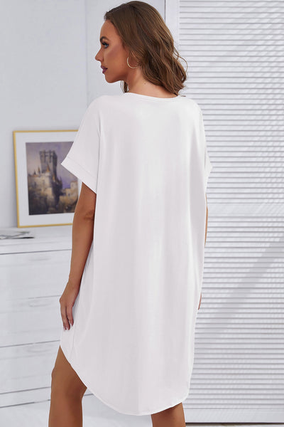 BEAUTIFUL I AM Round Neck Shhh! Short Sleeve Dress