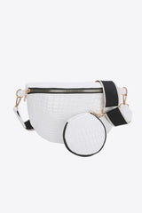 BEAUTIFUL I AM PU Leather Sling Bag with Small Purse