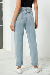 BEAUTIFUL I AM High Waist Straight Leg Jeans