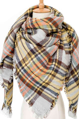 BEAUTIFUL I AM Plaid Imitation Cashmere Scarf