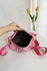 BEAUTIFUL I Am PU Leather Multi Zipper Shoulder Bag