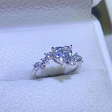 BEAUTIFUL I AM 1 Carat Moissanite Jewelry 925 Sterling Silver Ring