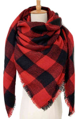 BEAUTIFUL I AM Plaid Imitation Cashmere Scarf