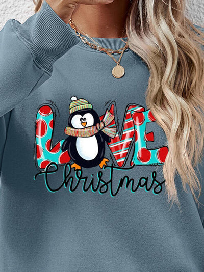 BEAUTIFUL I AM LIVE CHRISTMAS Drop Shoulder Round Neck Sweatshirt