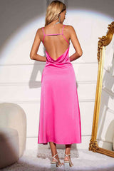 BEAUTIFUL I AM Backless Sleeveless Midi Dress