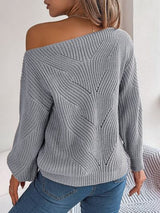 BEAUTIFUL I AM Openwork Long Sleeve Sweater