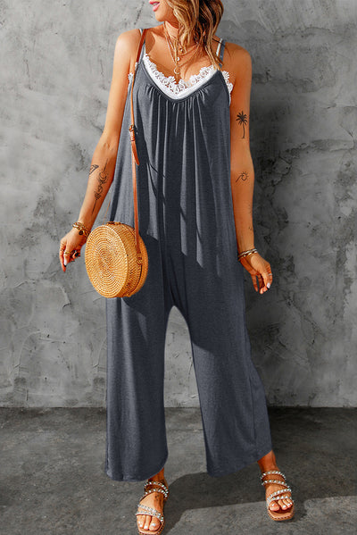 BEAUTIFUL I AM Spaghetti Strap Wide Leg Pants Jumpsuit