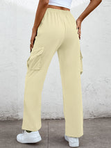 BEAUTIFUL I AM Elastic Waist Straight Leg Cargo Pants