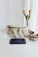 BEAUTIFUL I Am PU Leather Multi Zipper Shoulder Bag