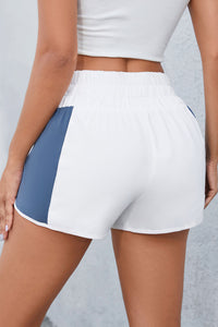 BEAUTIFUL I AM Color Block Wide Waistband Shorts