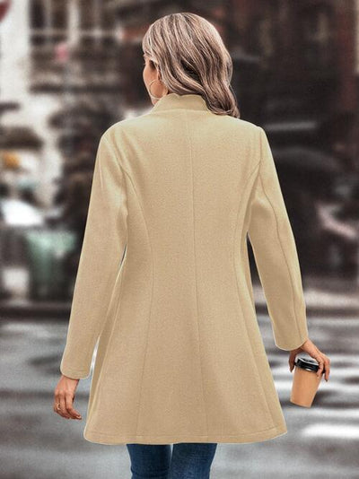 BEAUTIFUL I AM Lapel Collar Button Down Jacket Coat