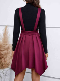 BEAUTIFUL I AM Zip Back Buttoned Overall Dress Skirt