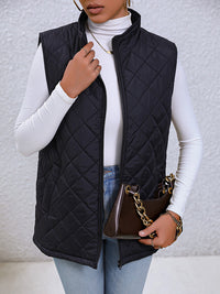 BEAUTIFUL I AM Zip-Up Vest Jacket with Pockets