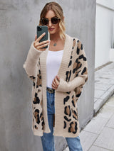 BEAUTIFUL I AM Leopard Pattern Fuzzy Cardigan