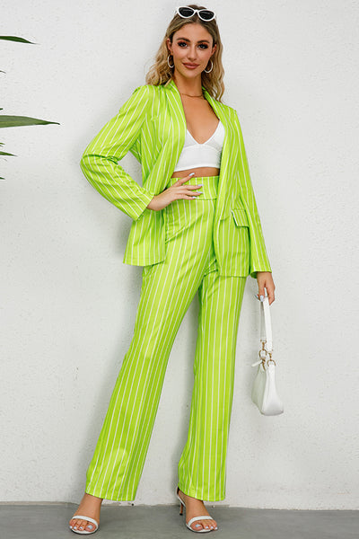 BEAUTIFUL I AM Striped Long Sleeve Top and Pants Set