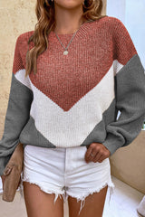 BEAUTIFUL I AM Round Neck Dropped Shoulder Sweater