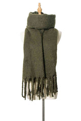 BEAUTIFUL I AM Fringe Detail Polyester Scarf