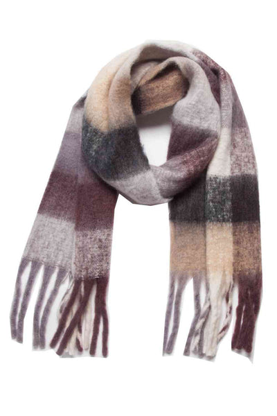 BEAUTIFUL I AM Fringe Detail Polyester Scarf