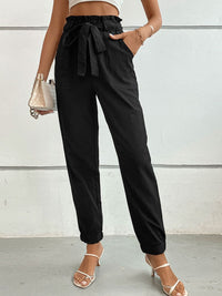 BEAUTIFUL I AM Tie Front Long Pants