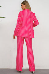 BEAUTIFUL I AM Striped Long Sleeve Top and Pants Set