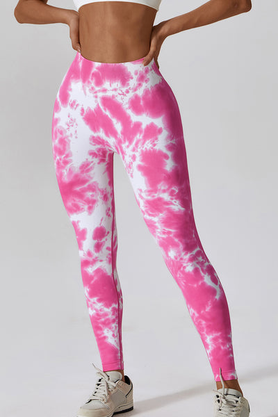 BEAUTIFUL I AM High Waist Tie-Dye Long Sports Pants Active Wear