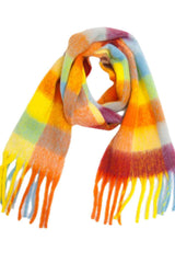 BEAUTIFUL I AM Fringe Detail Polyester Scarf