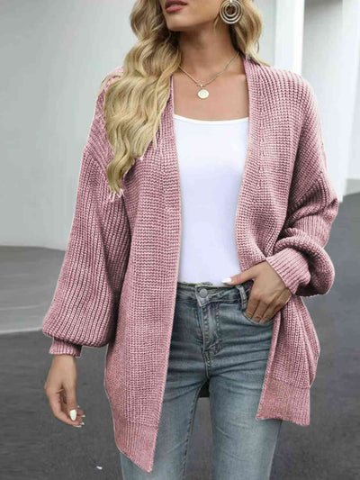 BEAUTIFUL I AM Drop Shoulder Balloon Sleeve Cardigan