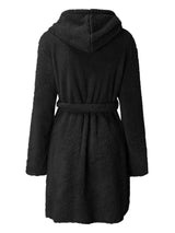 BEAUTIFUL I AM Tie Waist Hooded Robe