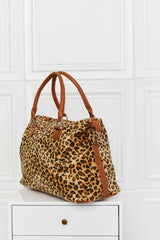 BEAUTIFUL I AM Animal Print Brushed Weekender Bag