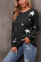 BEAUTIFUL I AM Star Round Neck Sweater