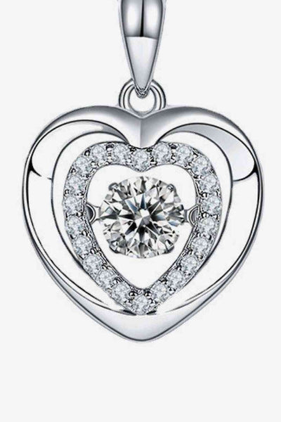 BEAUTIFUL I AM Moissanite Jewelry Heart Pendant Necklace